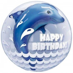 24" Μπαλόνι Bubble δελφίνι "Happy Birthday" 24" Μπαλόνι Bubble δελφίνι "Happy Birthday"