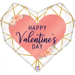 24" Μπαλόνι Καρδιά Geo Valentine 24" Μπαλόνι Καρδιά Geo Valentine