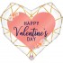 24" Μπαλόνι Καρδιά Geo Valentine
