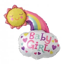 25″ Μπαλόνι Baby Girl Ήλιος & Σύννεφο 25″ Μπαλόνι Baby Girl Ήλιος & Σύννεφο