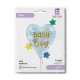 25" Μπαλόνι Καρδιά Baby Boy Stars (NO PKG)