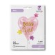 25" Μπαλόνι Καρδιά Baby Girl Stars (ΝΟ PKG)