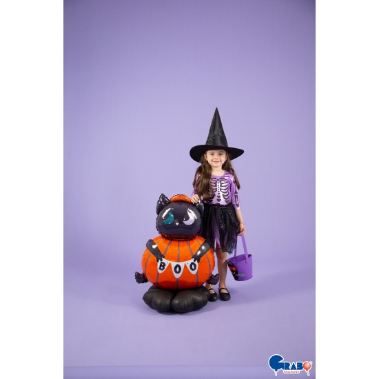 26" Μπαλόνι Γάτα σε Κολοκύθα BOO