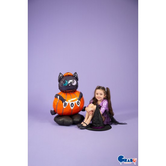 26" Μπαλόνι Γάτα σε Κολοκύθα BOO