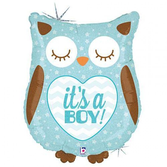 26" Μπαλόνι γέννησης Κουκουβάγια Βoy