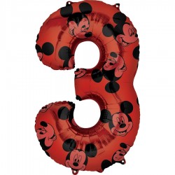 26" Μπαλόνι Mickey Mouse Αριθμός 3 26" Μπαλόνι Mickey Mouse Αριθμός 3
