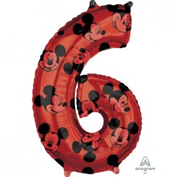 26" Μπαλόνι Mickey Mouse Αριθμός 6 26" Μπαλόνι Mickey Mouse Αριθμός 6