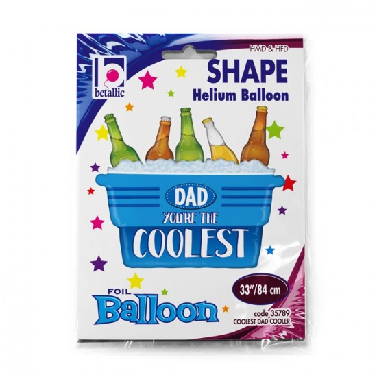 27" Μπαλόνι Coolest Dad καφάσι με μπύρες