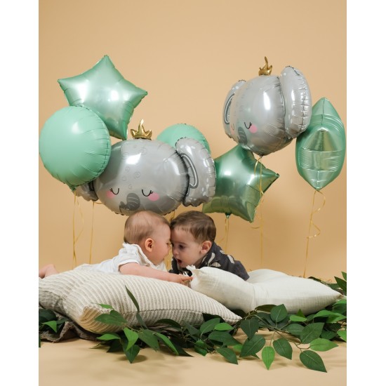 27″ Μπαλόνι Ελεφαντάκι με κορώνα