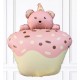 28'' Μπαλόνι Cupcake Με ροζ Αρκουδάκι