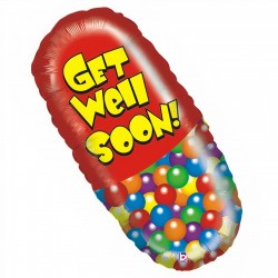 28" Μπαλόνι για περαστικά Χάπι "Get Well Soon" 28" Μπαλόνι για περαστικά Χάπι "Get Well Soon"