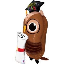 30" Μπαλόνι 3D Αποφοίτησης Κουκουβάγια με δίπλωμα 30" Μπαλόνι 3D Αποφοίτησης Κουκουβάγια με δίπλωμα