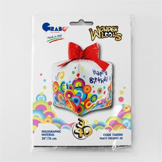 30" Μπαλόνι γενεθλίων Δώρο 4D