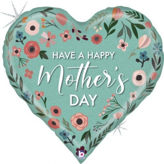 30" Μπαλόνι Καρδιά Mother's Day μέντα