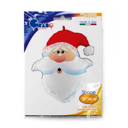 30" Μπαλόνι κεφάλι Άγιου Βασίλη 30" Μπαλόνι κεφάλι Άγιου Βασίλη