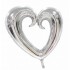 30" Μπαλόνι με Τρύπα Ασημί Καρδιά