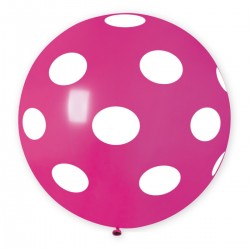 30" μπαλόνι τυπωμένο Πουά φούξια 30" μπαλόνι τυπωμένο Πουά φούξια