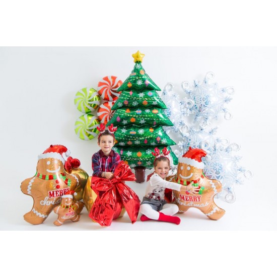 31" Μπαλόνι Μπισκοτάνθρωπος Merry Christmas