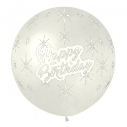 31" Μπαλόνι Τυπωμένο Happy Birthday με αστέρια 31" Μπαλόνι Τυπωμένο Happy Birthday με αστέρια