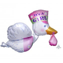 32" Μπαλόνι γέννησης Πελαργός It's a Girl 32" Μπαλόνι γέννησης Πελαργός It's a Girl