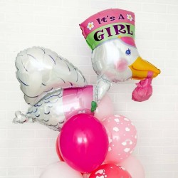 32" Μπαλόνι γέννησης Πελαργός It's a Girl 32" Μπαλόνι γέννησης Πελαργός It's a Girl