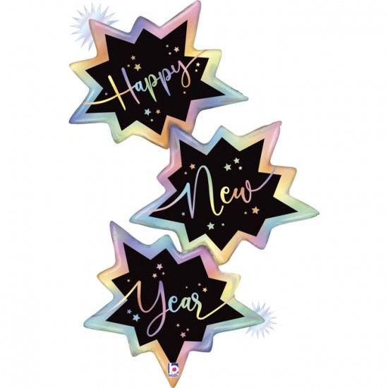 32" Μπαλόνι happy new year ουράνιο τόξο