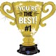 33" Μπαλόνι Χρυσό Κύπελλο You're the Best No1