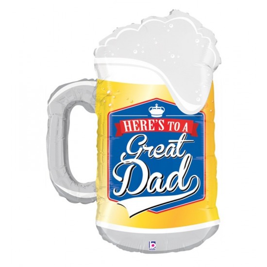 34" Μπαλόνι Great Dad Ποτήρι Μπύρας