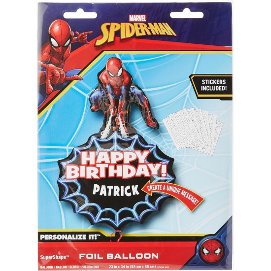 34'' Μπαλόνι γενεθλίων Spiderman Personalized