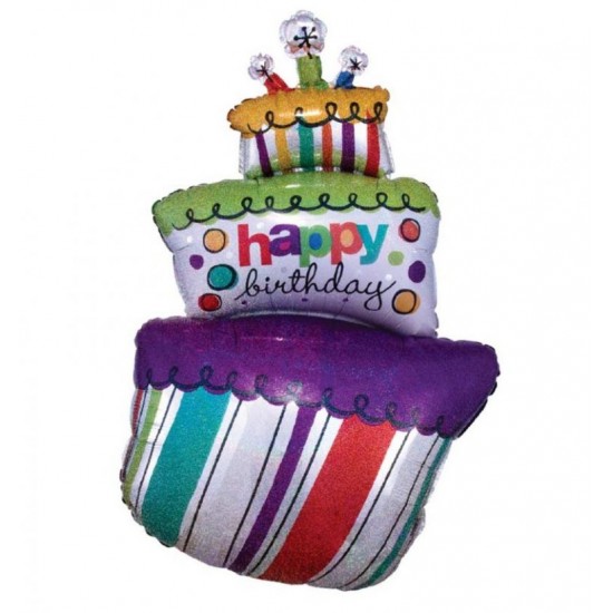 35" Μπαλόνι Funky Τούρτα Happy Birthday