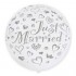36'' Μπαλόνι Άσπρο τυπωμένο "Just Married" με καρδούλες