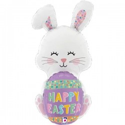36'' Μπαλόνι Λαγουδάκι Happy Easter