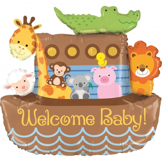37'' Μπαλόνι Κιβωτός του Νώε Welcome Baby