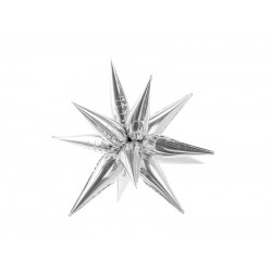 3D Μπαλόνι Αστέρι ασημί (70 cm)