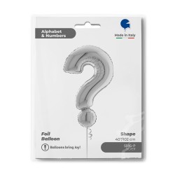40'' Μπαλόνι Ασημί Ερωτηματικό ? 40'' Μπαλόνι Ασημί Ερωτηματικό ?
