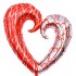 40″ Μπαλόνι κόκκινη-ασημί Καρδιά με τρύπα