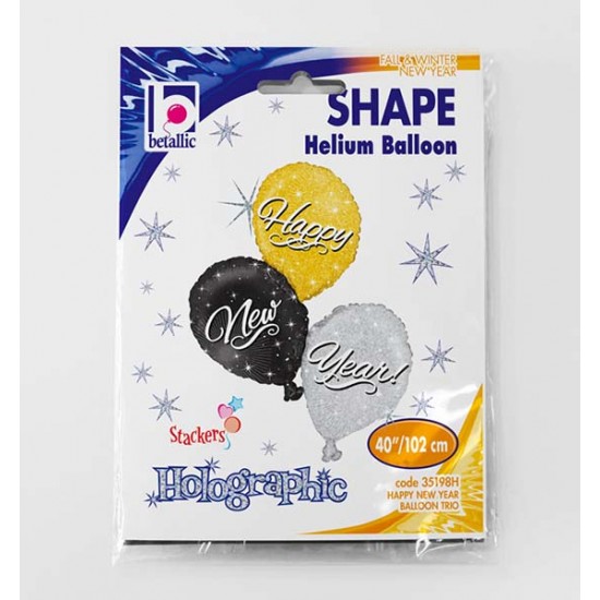 40" Μπαλόνι "New Year" τρίπτυχο