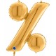40" Μπαλόνι σύμβολο % Χρυσό