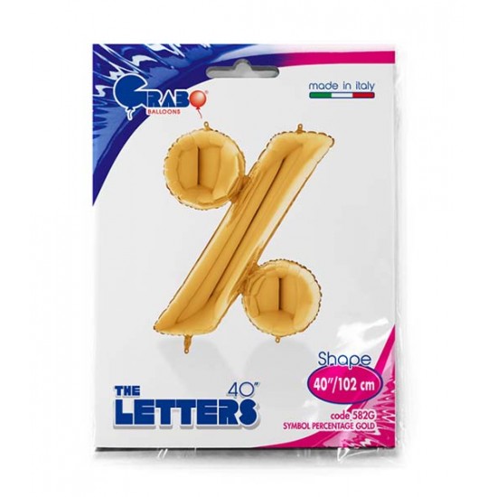 40" Μπαλόνι σύμβολο % Χρυσό