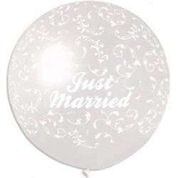 40" Mπαλόνι τυπωμένο Just Married κέντημα 40" Mπαλόνι τυπωμένο Just Married κέντημα