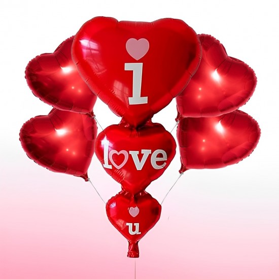 40″ Μπαλόνι Τριπλή Καρδιά κάθετη I Love you