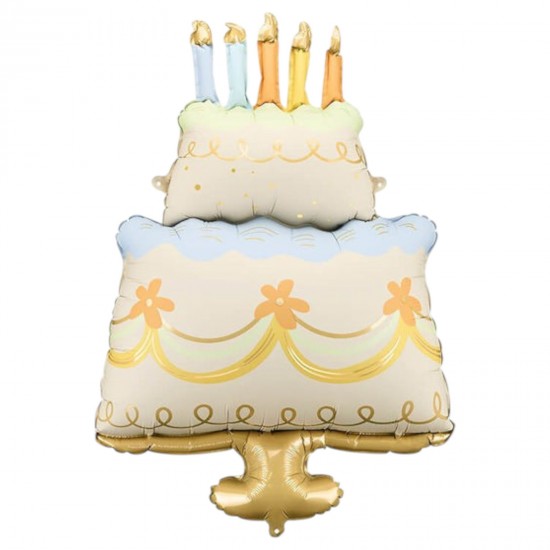 41" Μπαλόνι Τούρτα Γενεθλίων Παστέλ