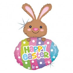 42" Μπαλόνι Λαγουδάκι με αυγό ''Happy Easter