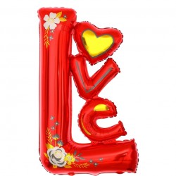 43″ Μπαλόνι LOVE κόκκινο φλοράλ 43″ Μπαλόνι LOVE κόκκινο φλοράλ