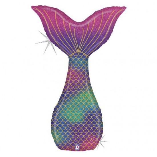 45" Μπαλόνι ουρά Γοργόνας γκλίτερ