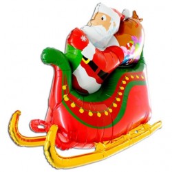 46" 3D Μπαλόνι Άι Βασίλης με έλκυθρο 46" 3D Μπαλόνι Άι Βασίλης με έλκυθρο