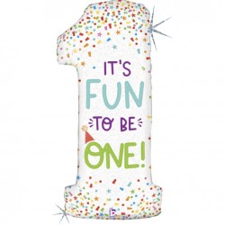 46" Τεράστιο Μπαλόνι Αριθμός 1 Fun to be One 46" Τεράστιο Μπαλόνι Αριθμός 1 Fun to be One