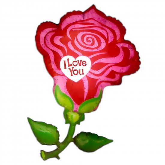 47'' Μπαλόνι Κόκκινο τριαντάφυλλο 'I love you'