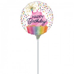 9" Mini Shape Μπαλόνι Confetti Sprinkle 'Happy Birthday' 9" Mini Shape Μπαλόνι Confetti Sprinkle 'Happy Birthday'