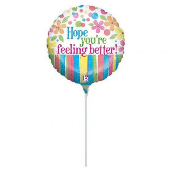 9" Mini Shape Μπαλόνι 'Hope you're feeling better'